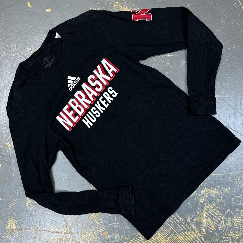 Adidas Nebraska Cornhuskers Shirt Small NCAA Big Red EA1482 Amplifier